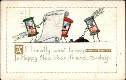 Happy New Year, Friend Postcard