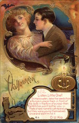 Halloween Listen, Little One! Postcard Postcard