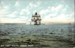 Bug Light, Boston Harbor, Mass Postcard