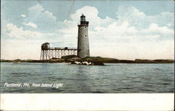 Ram Island Light Portland, ME Postcard Postcard