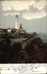 Boston Light Massachusetts Postcard Postcard