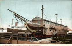 The Constitution "Old Ironsides" At the Navy Yard Postcard