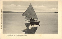 Canoeing on Chautauqua Lake Postcard