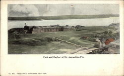 Fort and Harbor of St. Augustine, Fla Postcard