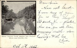 Where Canyon Creek Empties Into Feather River Postcard