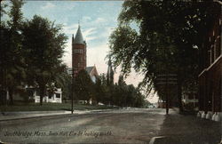 Town Hall, Elm St. looking south Postcard