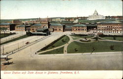 Union Station and State House Providence, RI Postcard Postcard