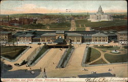 Union Station and State House Providence, RI Postcard Postcard