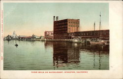 Flour Mills on Waterfront Postcard