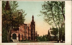 Men's Department, State Hospital Stockton, CA Postcard Postcard