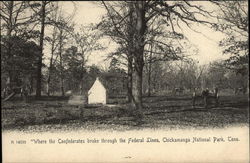 Where the Confederates Broke Through the Federal Lines, Chickamauga National Park Postcard