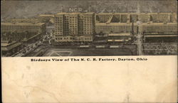 Birdseye view of the NCR Factory Dayton, OH Postcard Postcard