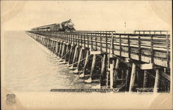 Lucin Cut-Off, Great Salt Lake Railroad (Scenic) Postcard Postcard