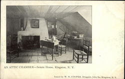 An Attic Chamber, Senate House Kingston, NY Postcard Postcard