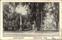 Court Square Springfield, MA Postcard Postcard