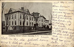 Academy Street School Oneonta, NY Postcard Postcard