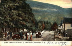 Street Scene in the Heart of the Catskill Mountains NY New York Postcard Postcard