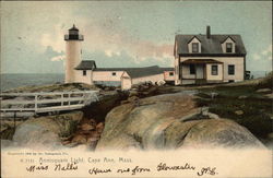 Annisquam Light, Cape Ann Gloucester, MA Postcard Postcard