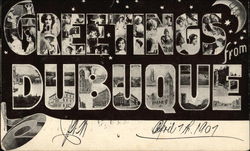 Greetings from Dubuque Iowa Postcard Postcard