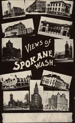 Views of Spokane, Wash Multi View Washington Postcard Postcard