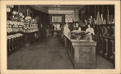 Proprietors Behind Counters in Old Store Postcard Postcard