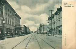 Michigan Street South Bend, IN Postcard Postcard