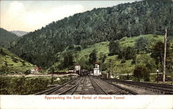 Approaching the East Portal of Hoosack Tunnel Railroad (Scenic) Postcard Postcard