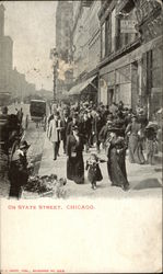 People on State Street Chicago, IL Postcard Postcard