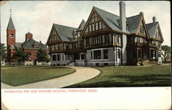 Fairhaven Inn and Rogers School Postcard