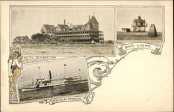 Hotel Pemberton, Bug Light, Str Myles Standish Hull, MA Postcard Postcard