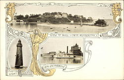 View of Hull, From Pemberton, Minot's Light, Str. Gov. Andrew Postcard