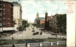 Pennsylvania Avenue from U.S. Treasury Postcard