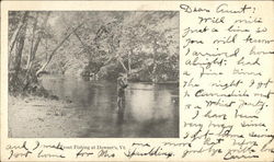 Trout Fishing Downers, VT Postcard Postcard