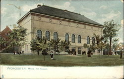 Art Museum Worcester, MA Postcard Postcard