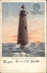 Minot Ledge Light, Boston Harbor Postcard