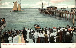 Fishing Pier Asbury Park, NJ Postcard Postcard