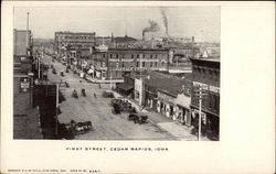 First Street Cedar Rapids, IA Postcard Postcard