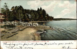 Hammonds Grove and Beach Lake, Lake Cobbossee Postcard