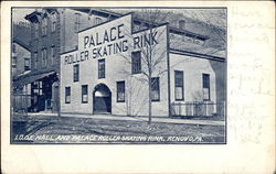 IOOF Hall and Palace Roller Skating Rink Postcard