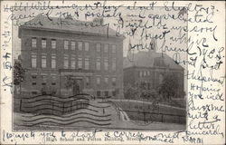 High School and Felton Building Steelton, PA Postcard Postcard