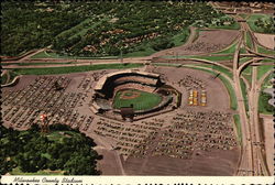 Milwaukee County Stadium Wisconsin Postcard Postcard