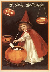 A Jolly Halloween (Reproduction) Postcard Postcard