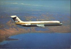 BWIA Super DC9 Aircraft Postcard Postcard