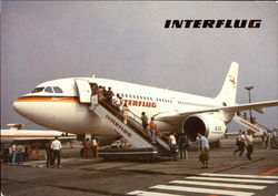 Interflug - A310/208 Sitzplatze Aircraft Postcard Postcard