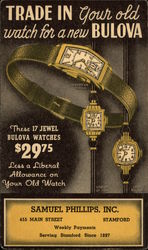 Bulova Watches - Samuel Philiips, Inc Postcard