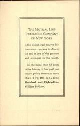 The Mutual Life Insurance Company of New York Postcard