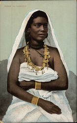 Habesch Woman wearing Native Attire Arab Postcard Postcard