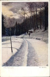 Im Winter Art Postcard Postcard