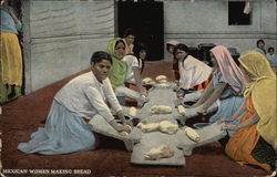 Mexican Women Making Bread Postcard Postcard