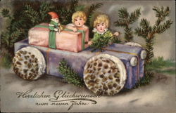 Herzlichen Gluckwunsch Zum Neuen Fahre Children Postcard Postcard